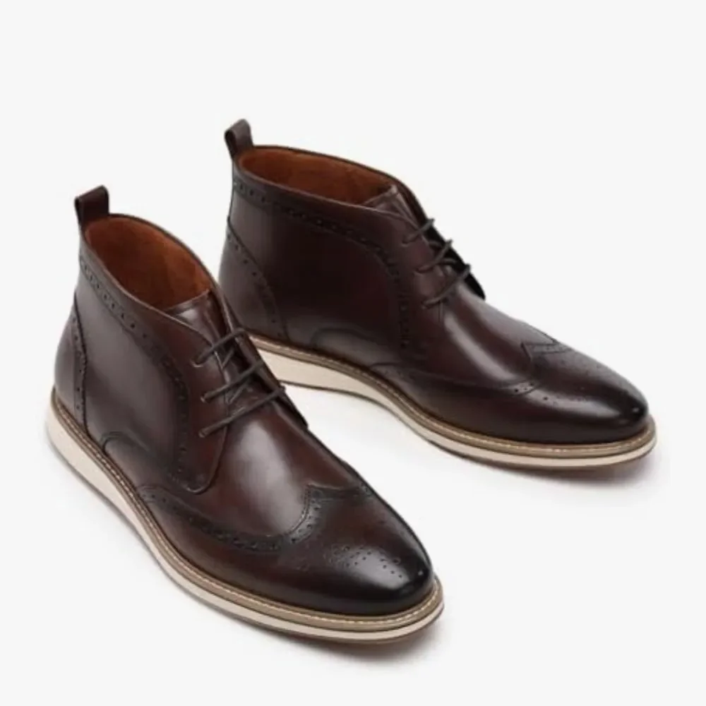 Dark Brown Leather Oxford Shoes